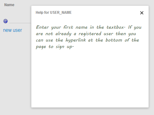 Some help text that was retrieved from an SQL table.